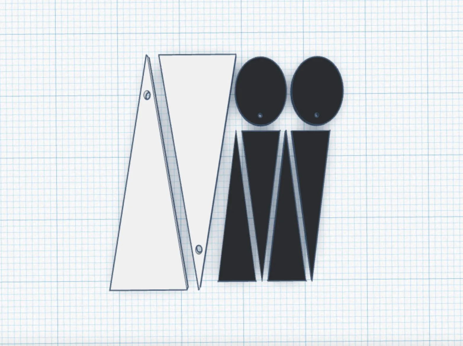 Bông tai đen trắng thời trang cho mọi dịp