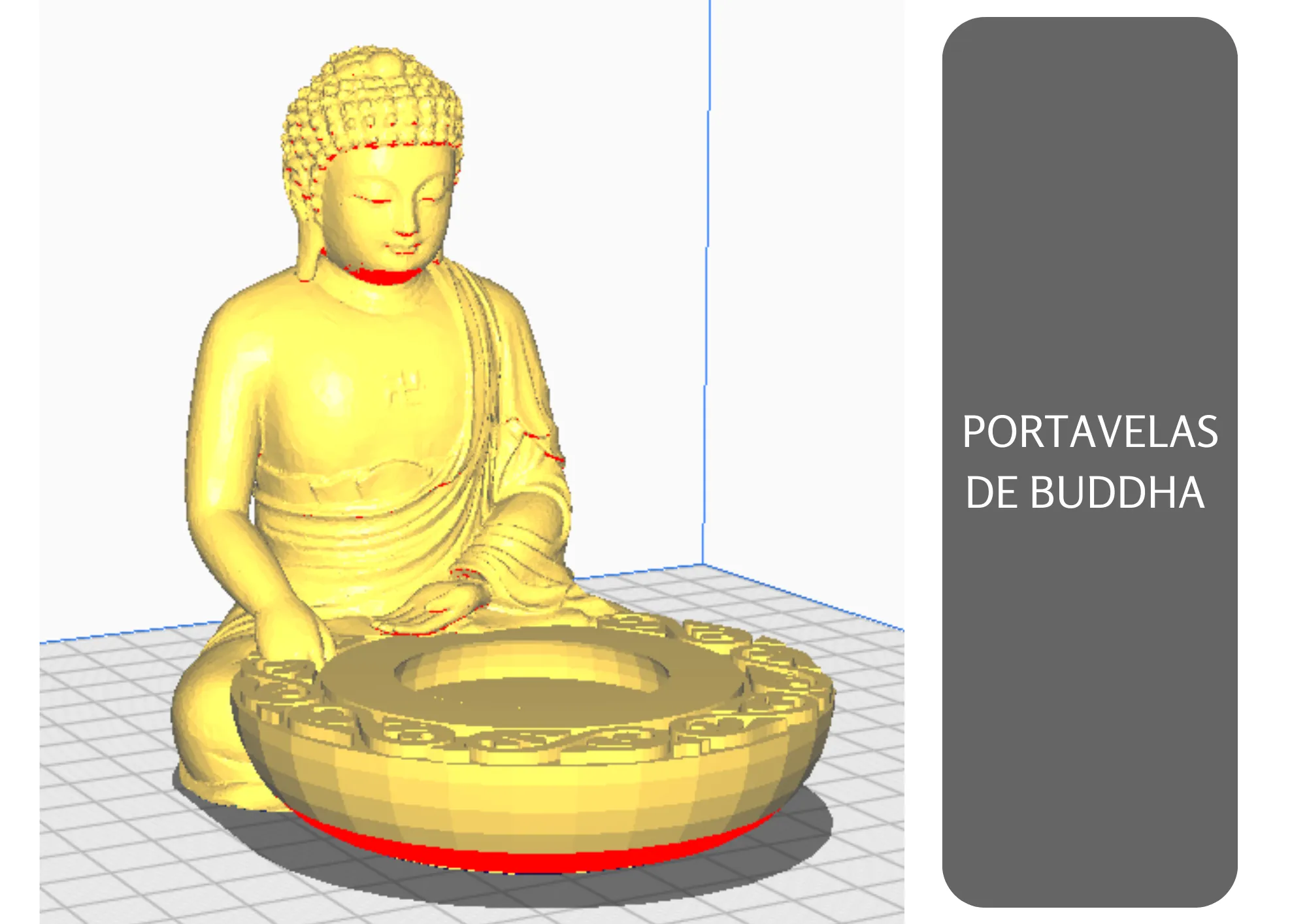 Tượng Phật với chỗ để nến
