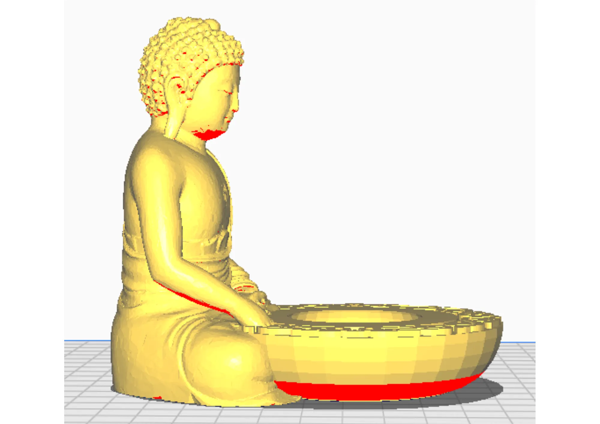 Tượng Phật với chỗ để nến