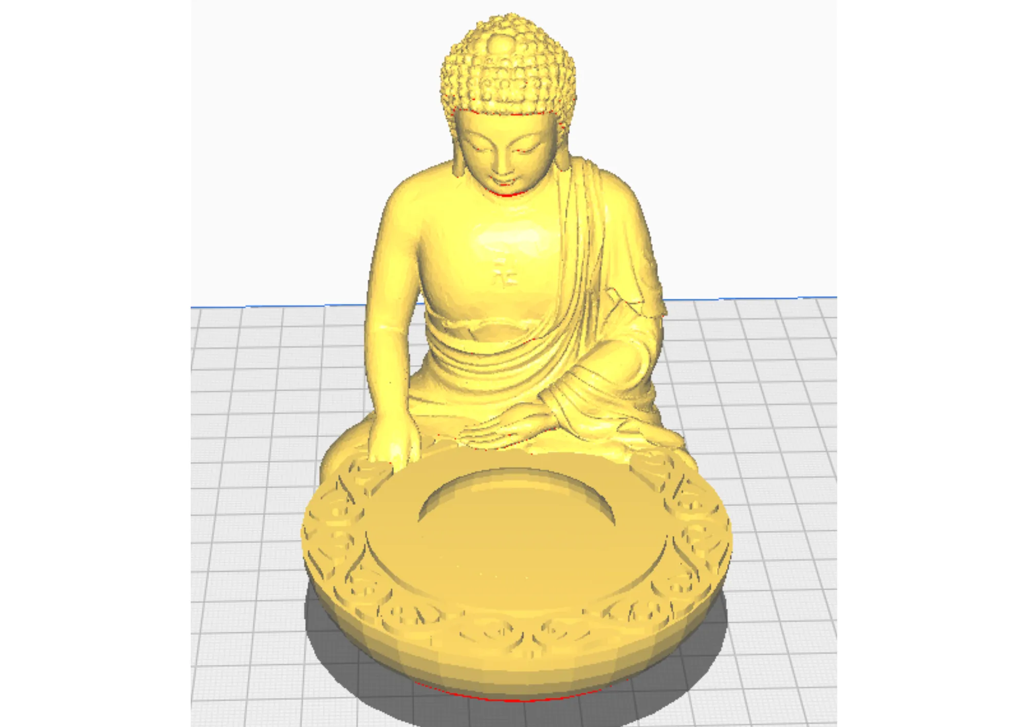 Tượng Phật với chỗ để nến
