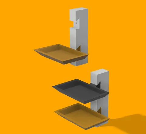 Kệ sách gắn tường có thể xếp chồng lên nhau