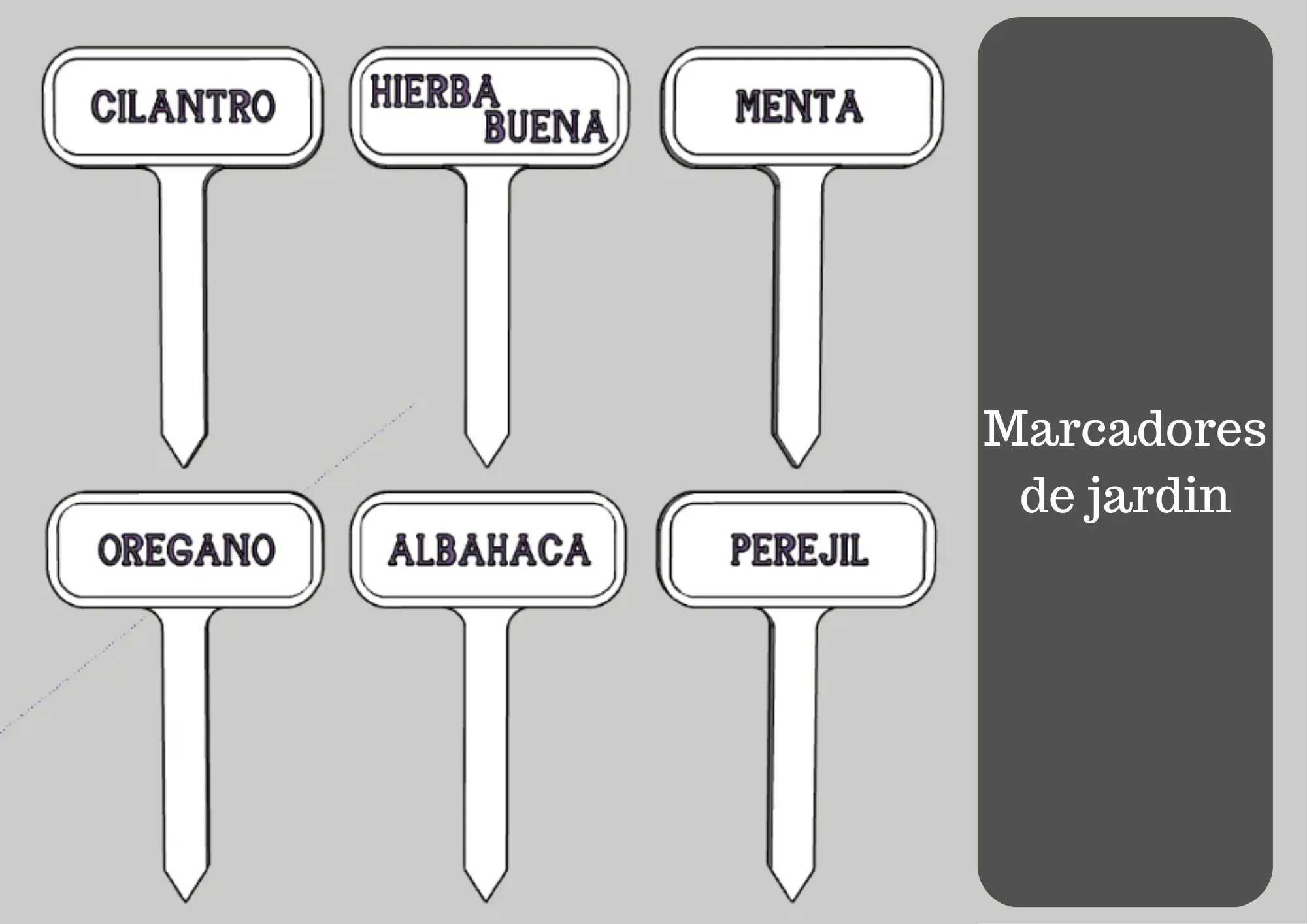 Biển chỉ dẫn cho các loại cây thơm trong vườn