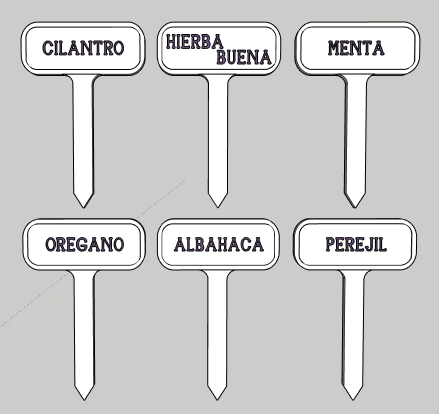 Biển chỉ dẫn cho các loại cây thơm trong vườn