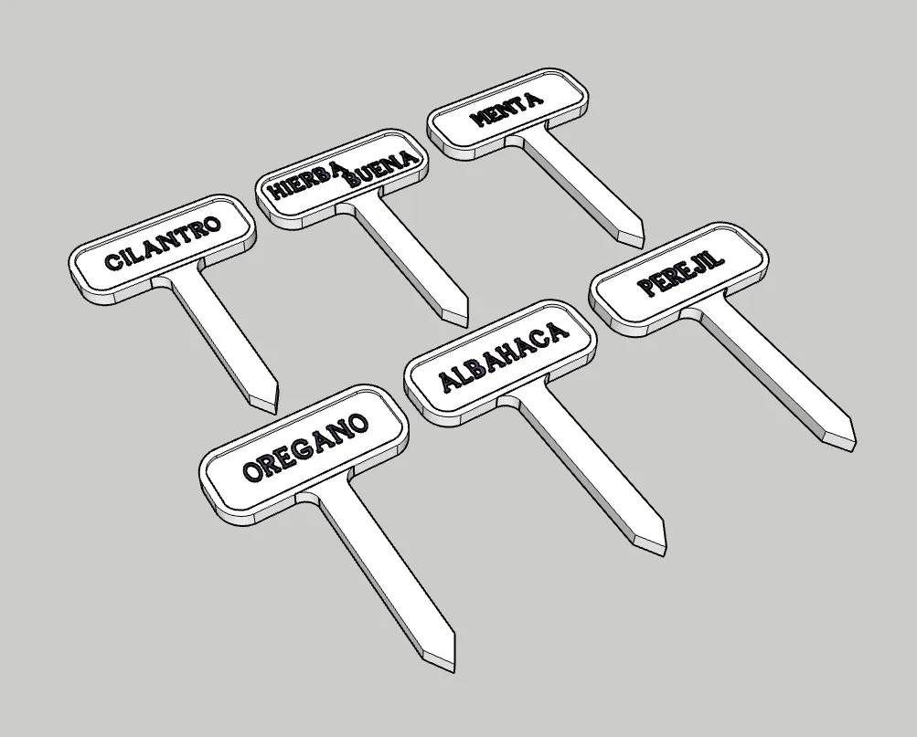 Biển chỉ dẫn cho các loại cây thơm trong vườn