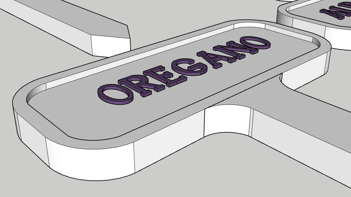 Biển chỉ dẫn cho các loại cây thơm trong vườn