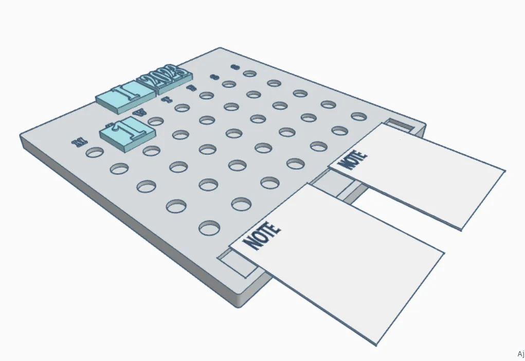 Lịch tương tác sử dụng nam châm tái sử dụng