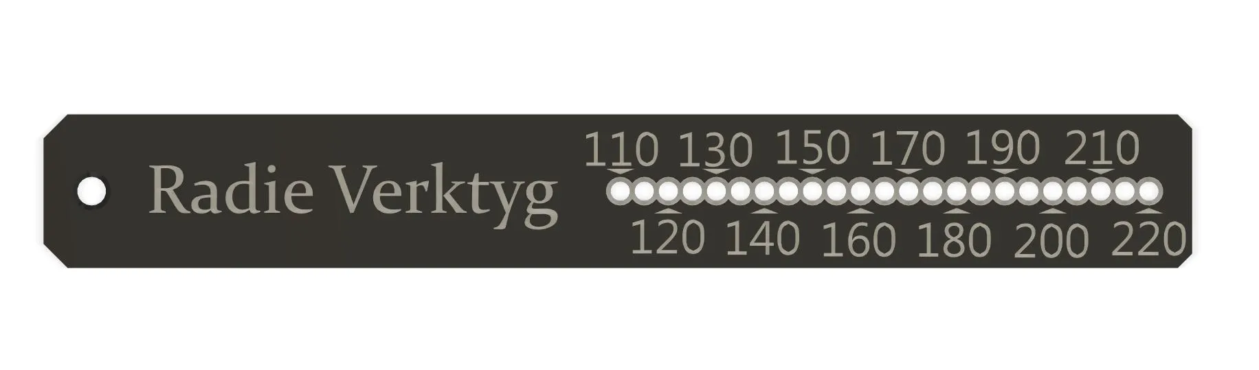 Công cụ tạo bán kính dễ in cho đường kính từ 220mm đến 440mm