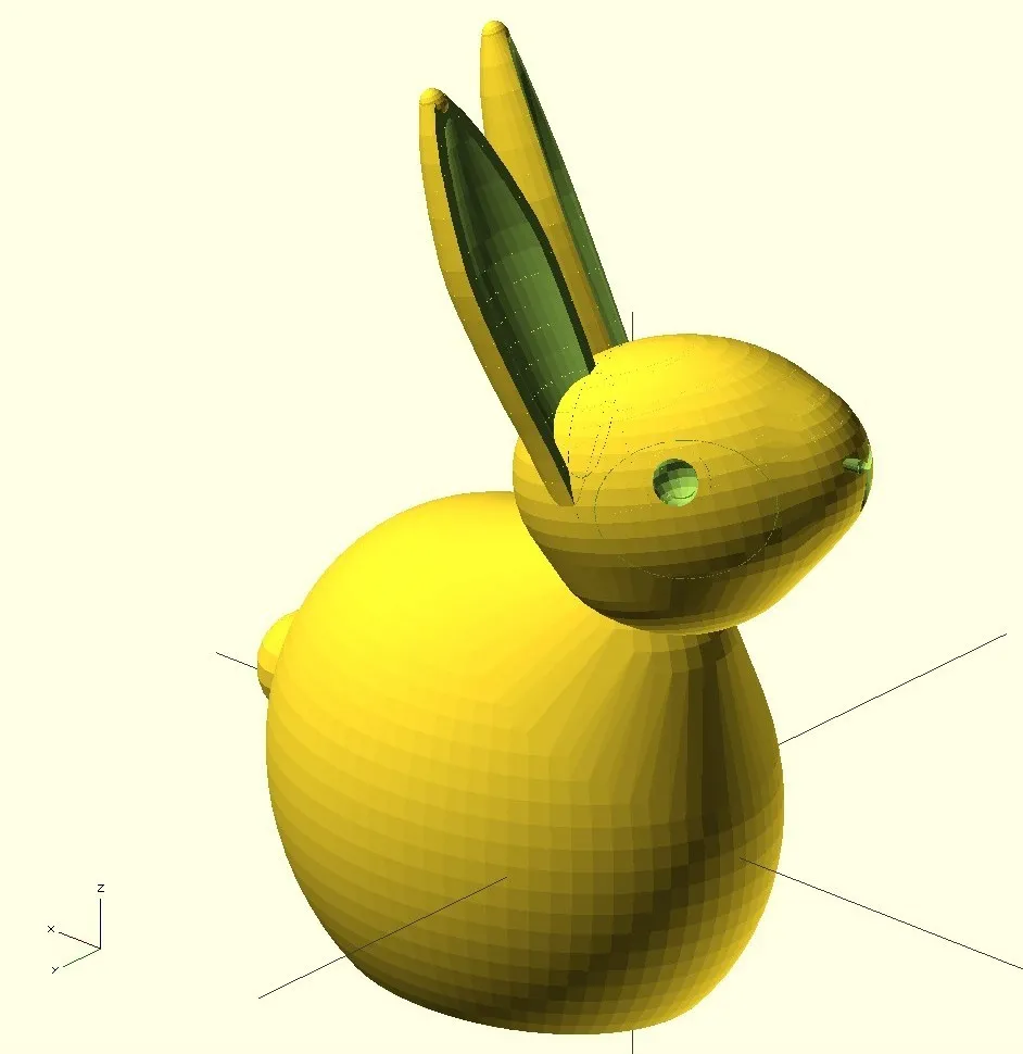 Thỏ Phục Sinh Tùy Chỉnh (Kèm nguồn OpenSCAD)