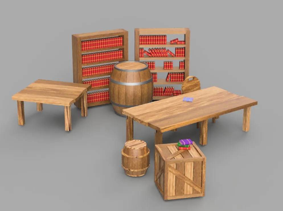 Nội thất thu nhỏ cho trò chơi D&D và mô hình nhà búp bê