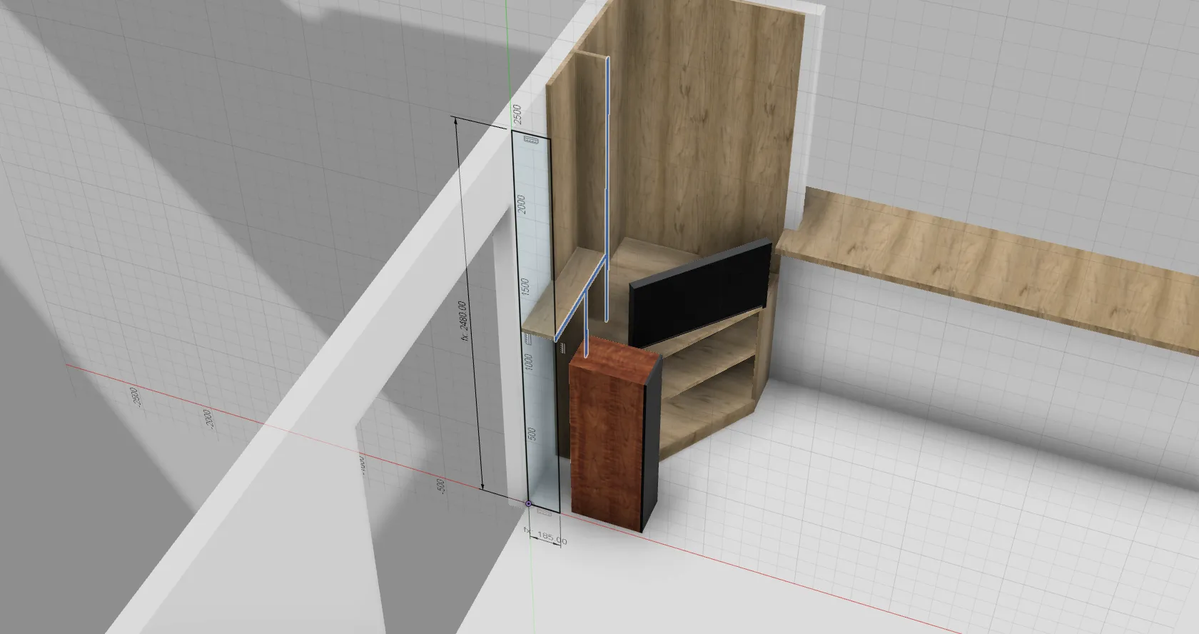 Mô hình kệ sách tích hợp TV hiện đại