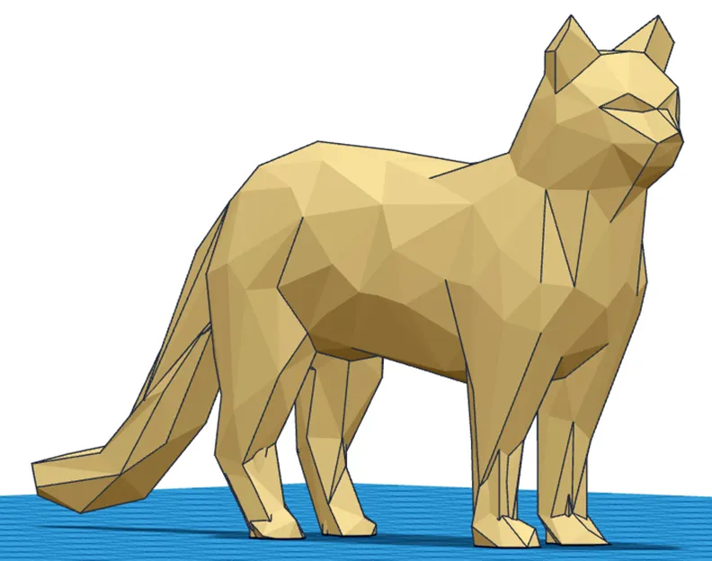 Mô hình 3D mèo Kira phong cách Lowpoly