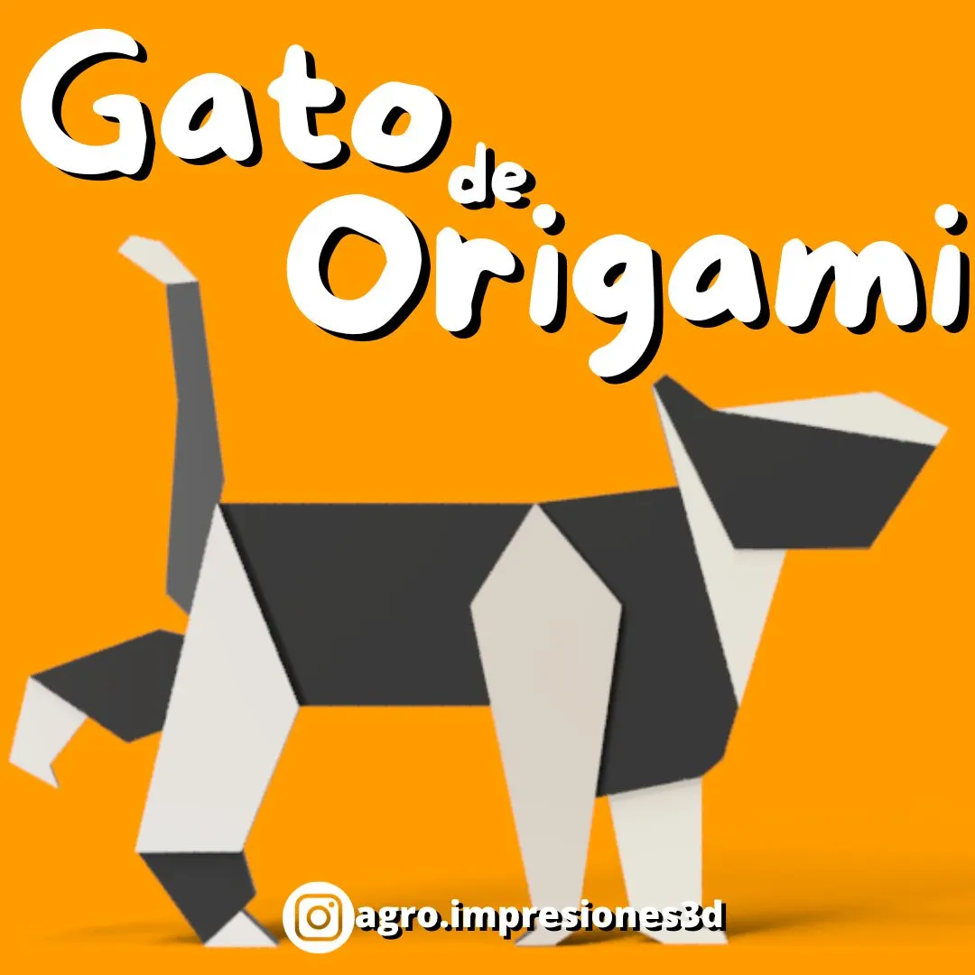 Mô hình mèo giấy origami dễ thương nhiều cấp độ