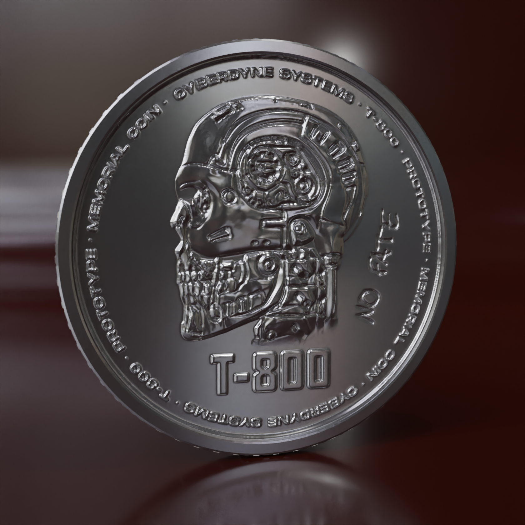 Đồng xu tưởng niệm T-800 trong phim Terminator