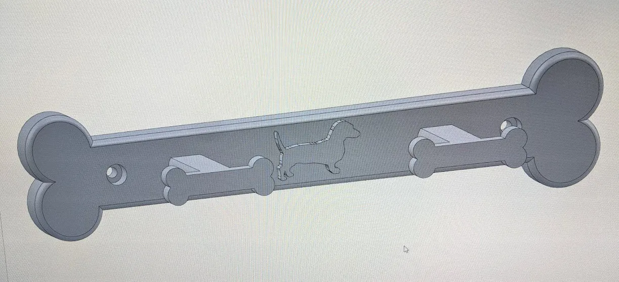 Giá treo dây xích chó hình chó Dachshund