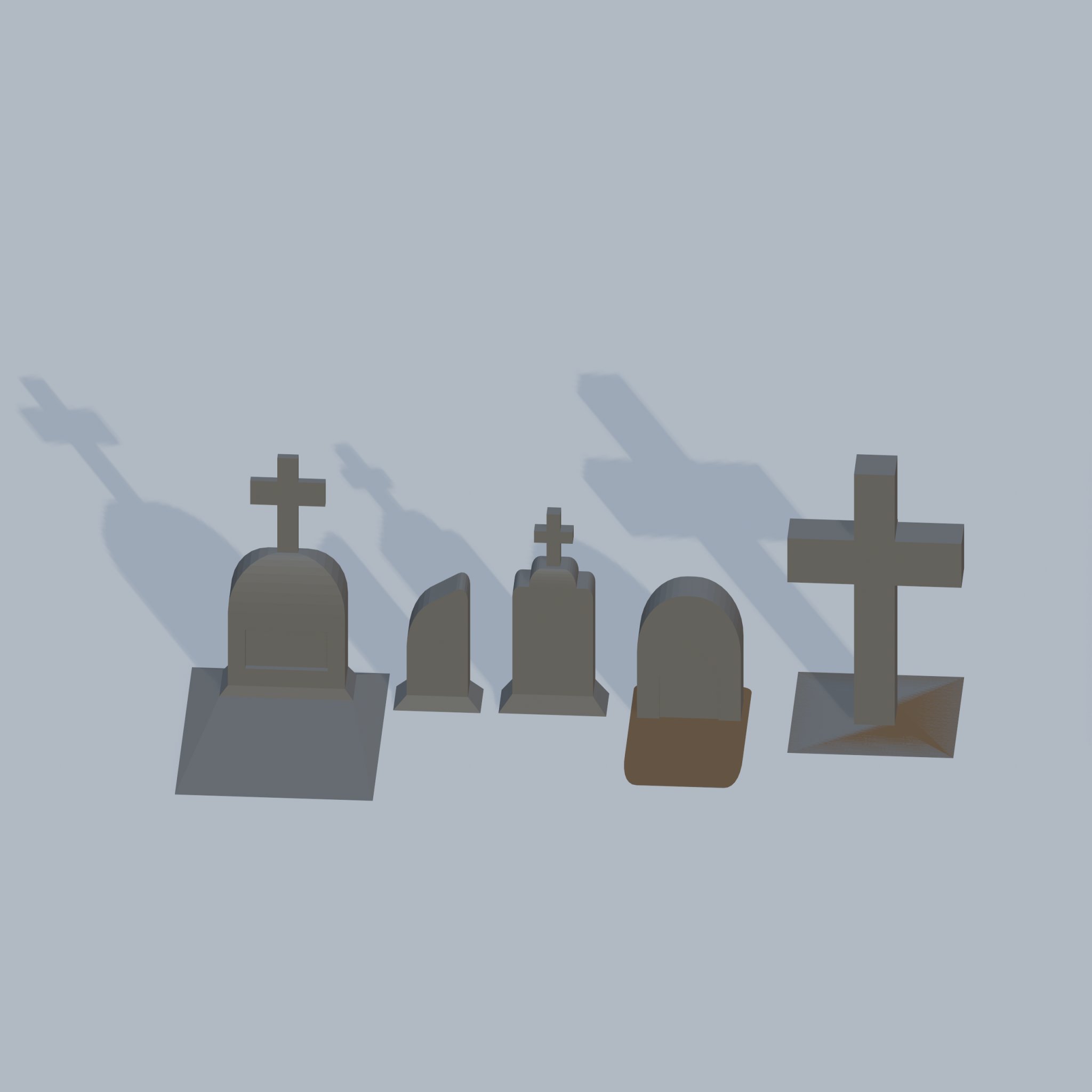 Bộ mộ đá mini đơn giản cho trò chơi bàn