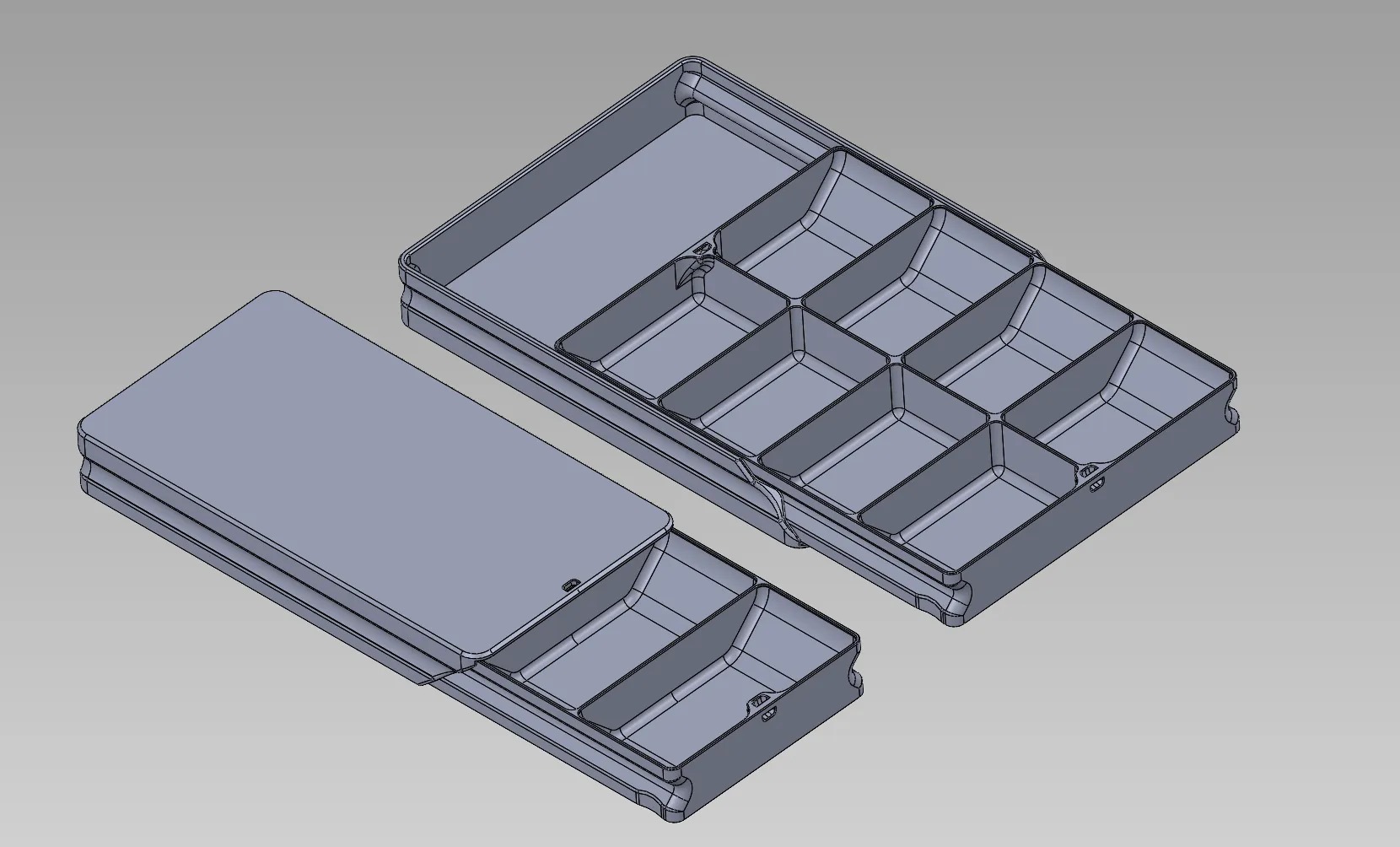 Khay lắp ráp 4x và 8x với nắp trượt đảo ngược