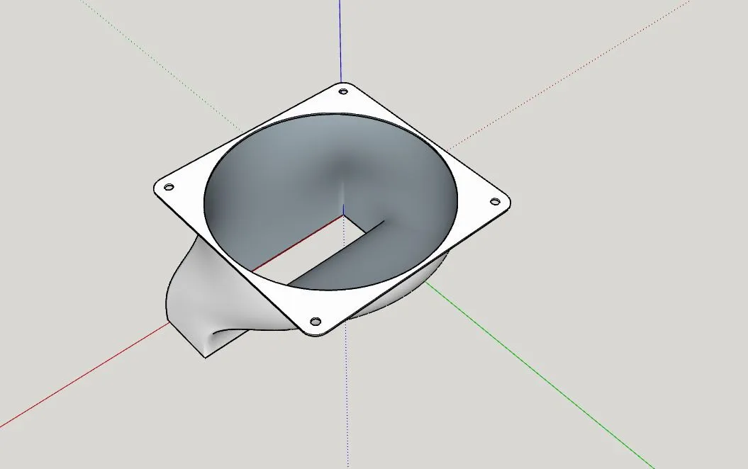 Kênh thông gió 120mm cho quạt trục 30mm x 120mm