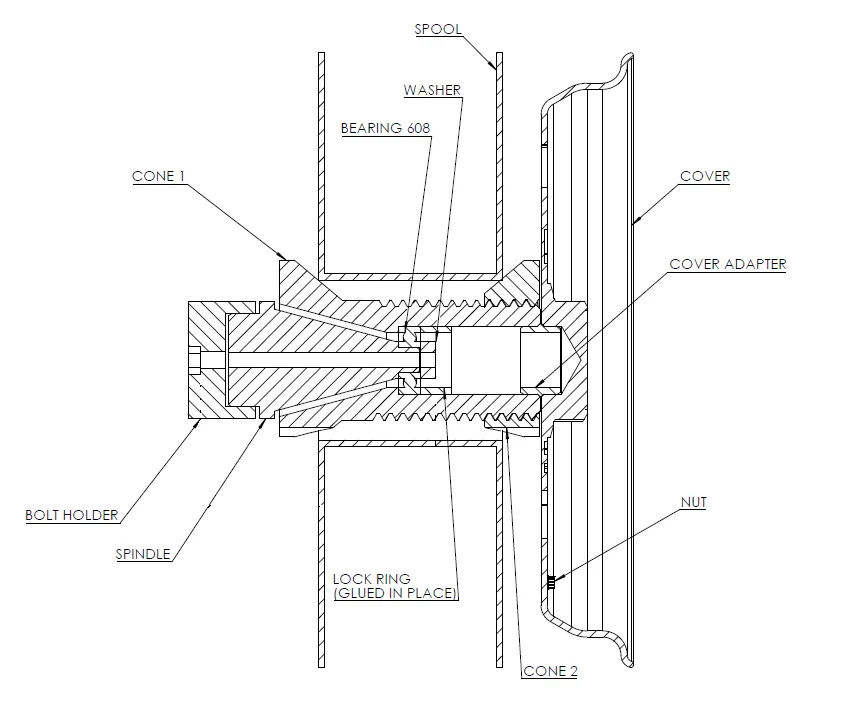 Giá đỡ cuộn filament đơn ổ bi cho máy in 3D