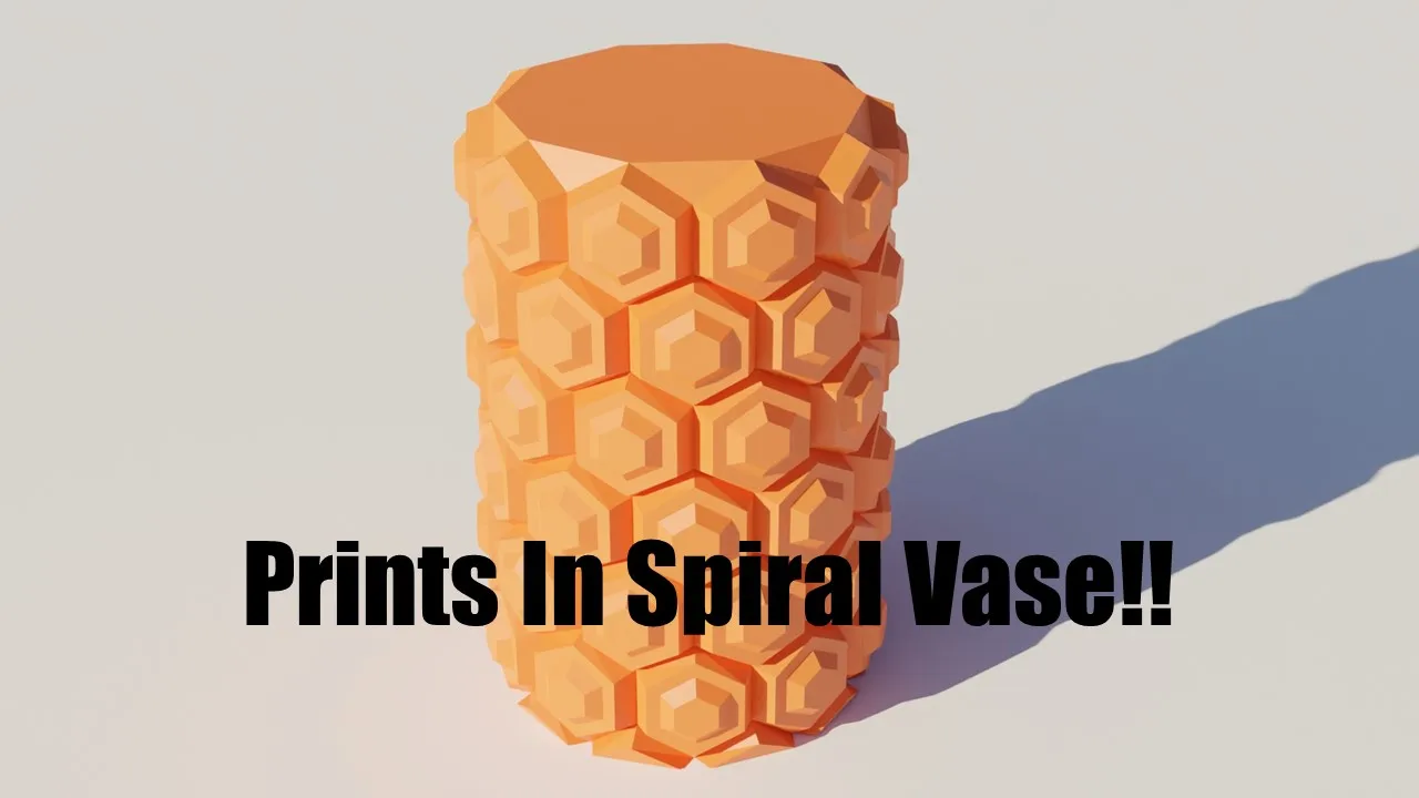 Bình hoa hình lục giác với thiết kế tối ưu cho in 3D