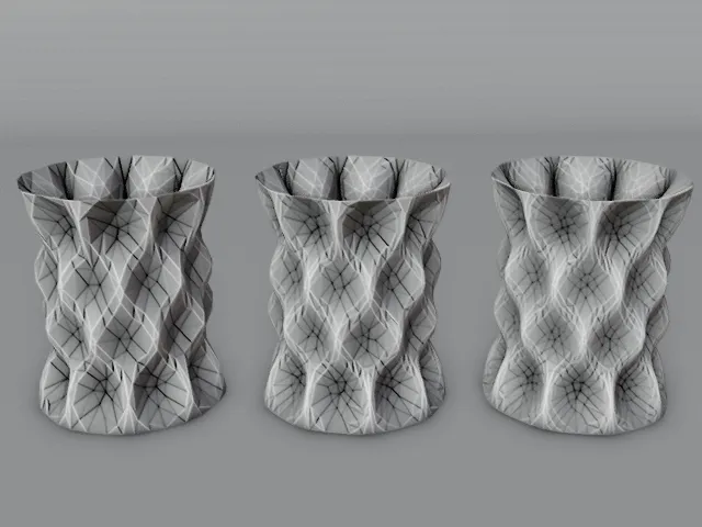 Bình hoa thấp poly với thiết kế độc đáo và đa dạng