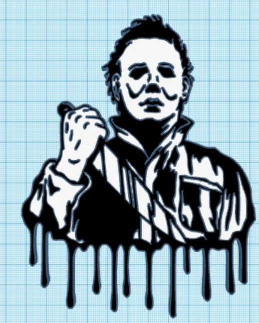 Trang trí tường phim kinh dị Micheal Myers rùng rợn