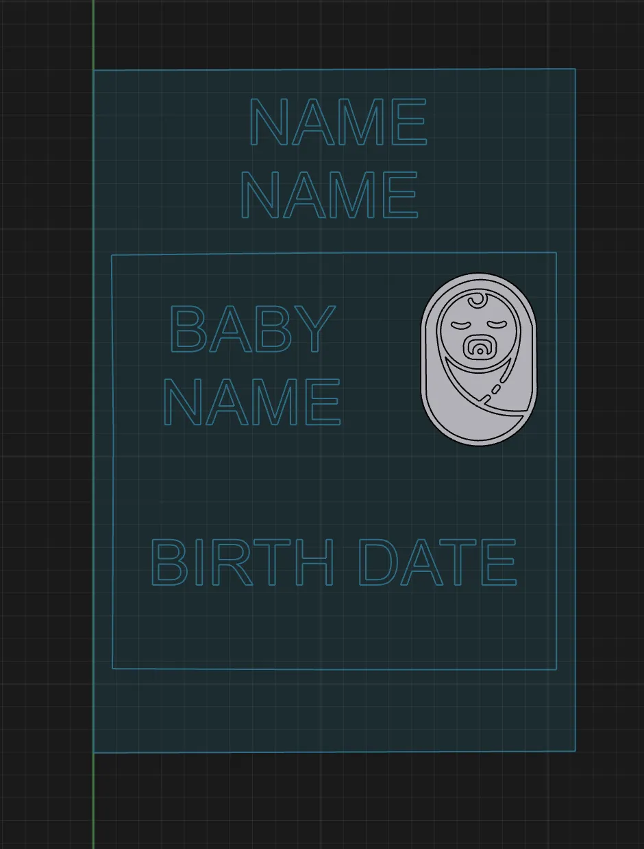Thẻ thông tin cho bé mới sinh tùy chỉnh