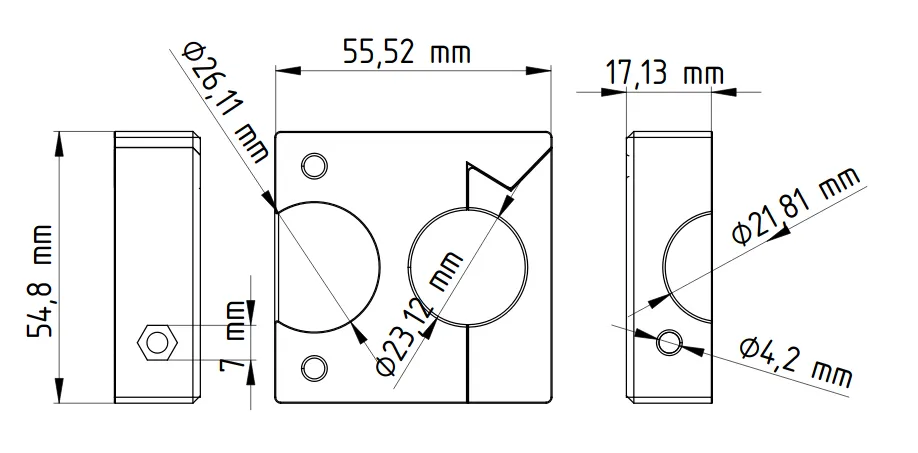Giá đỡ tay lái cho holder RAM với file FreeCAD