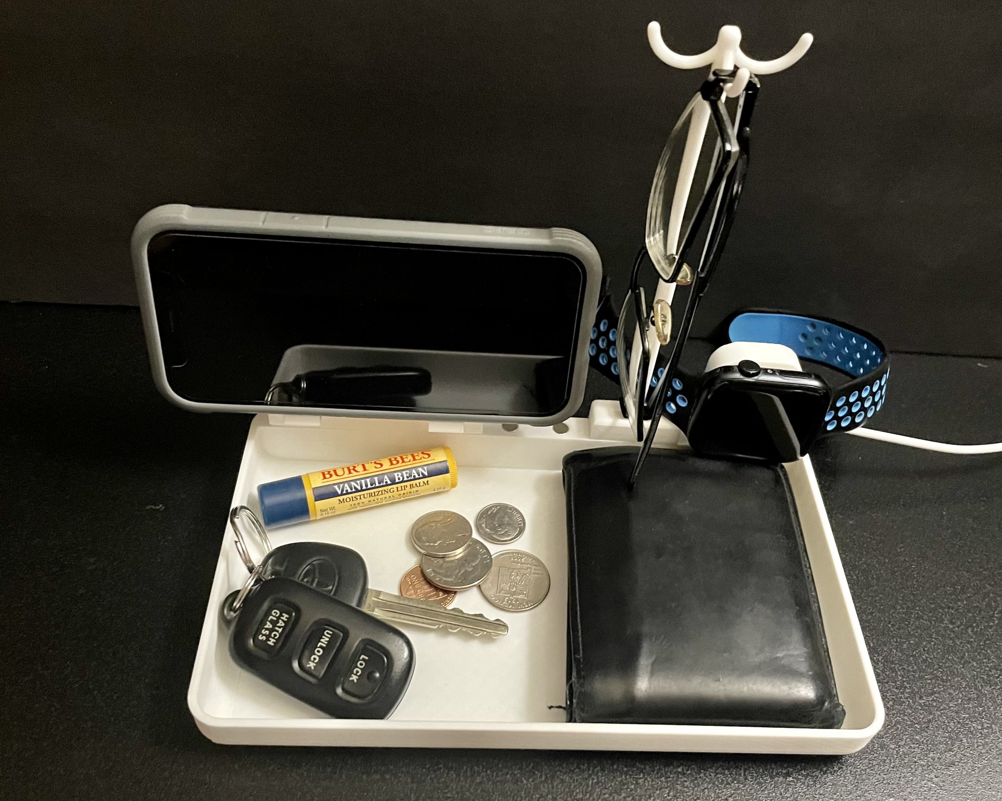 Khay du lịch đa năng Bedside Buddy giữ đồ cá nhân an toàn