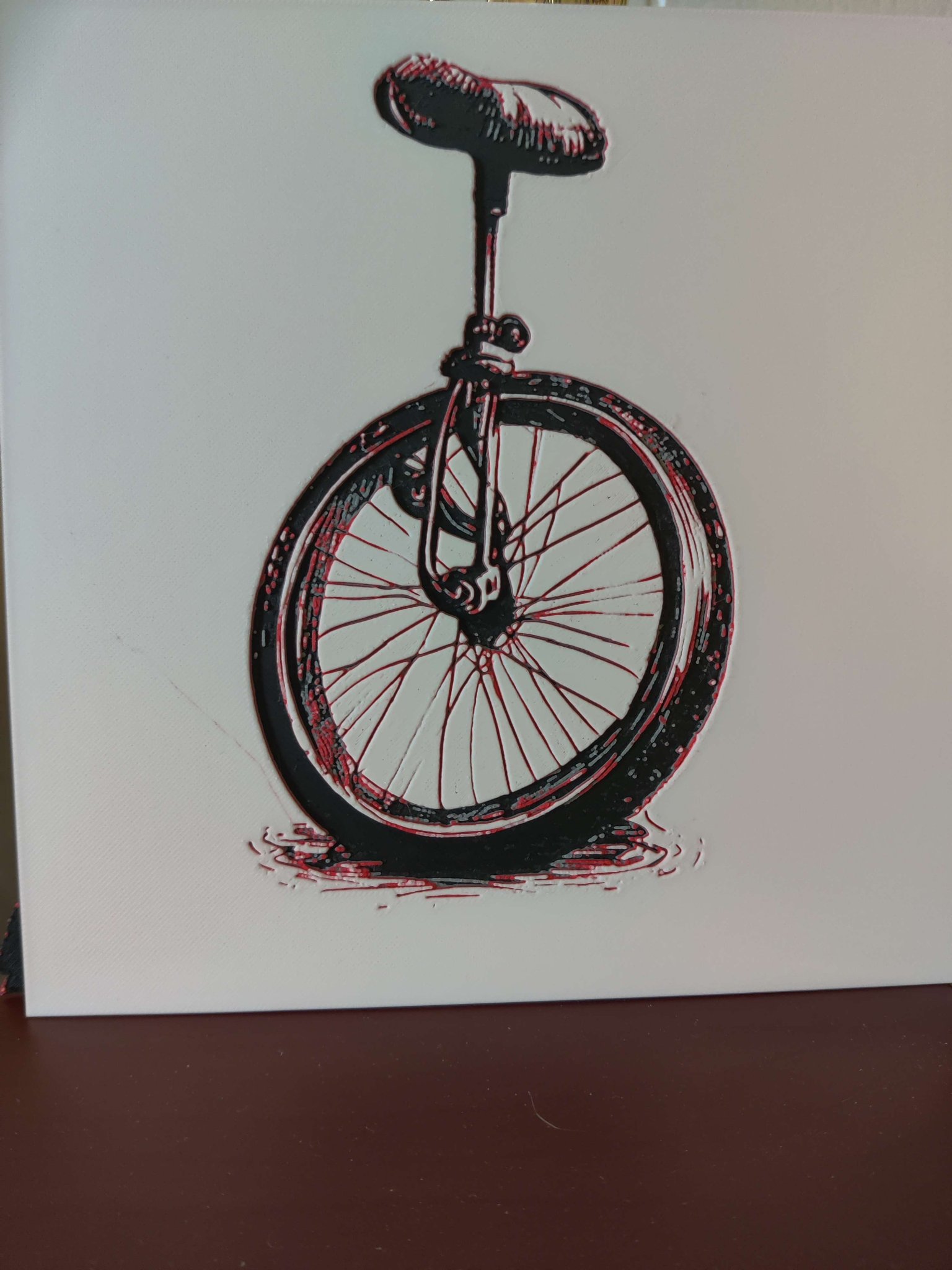 Xe đạp một bánh HueForge in 3D với nhiều màu sắc