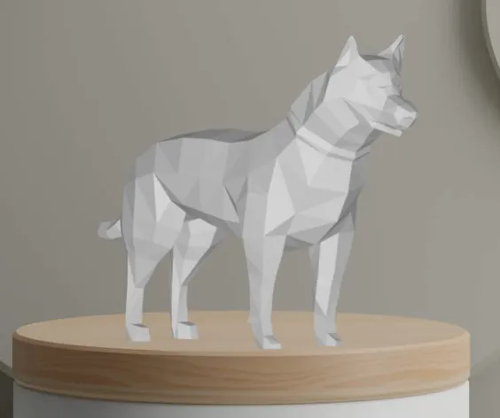 Chó chăn cừu Đức phong cách low poly