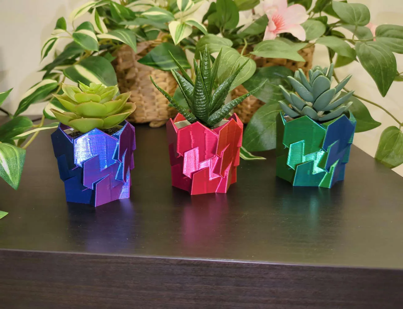 Bình hoa hình lục giác Fejka cho cây giả Ikea