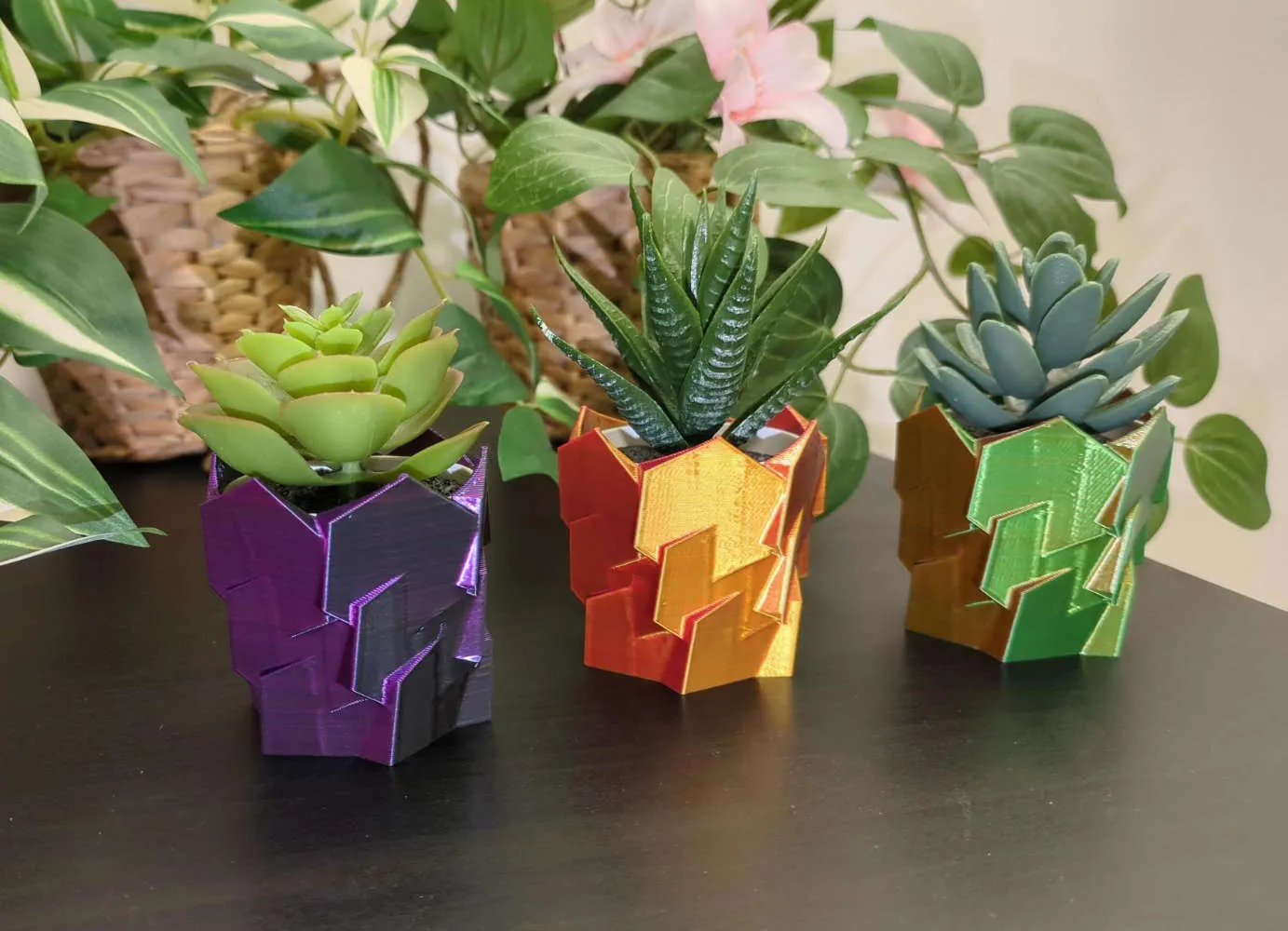 Bình hoa hình lục giác Fejka cho cây giả Ikea