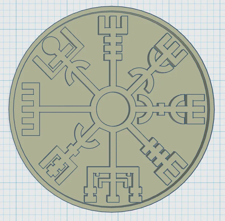 Đế lót ly với biểu tượng Viking nghệ thuật