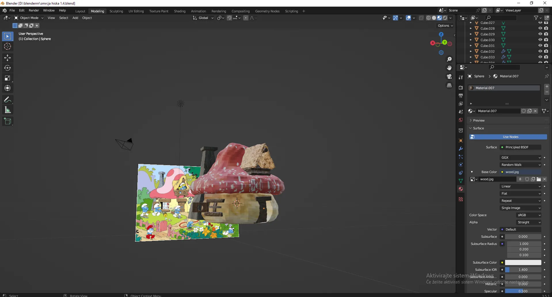 Nhà của những chú lùn trong làng Smurf