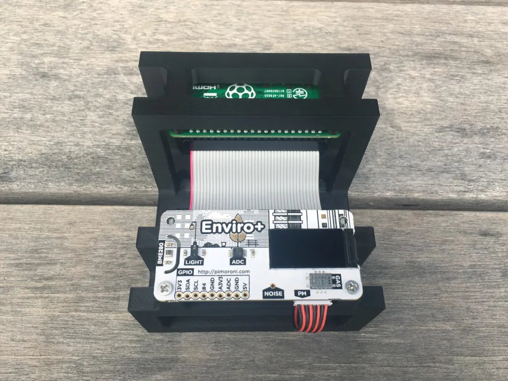 Khung gắn cảm biến môi trường Enviro+ và PMS5003 cho Raspberry Pi ...