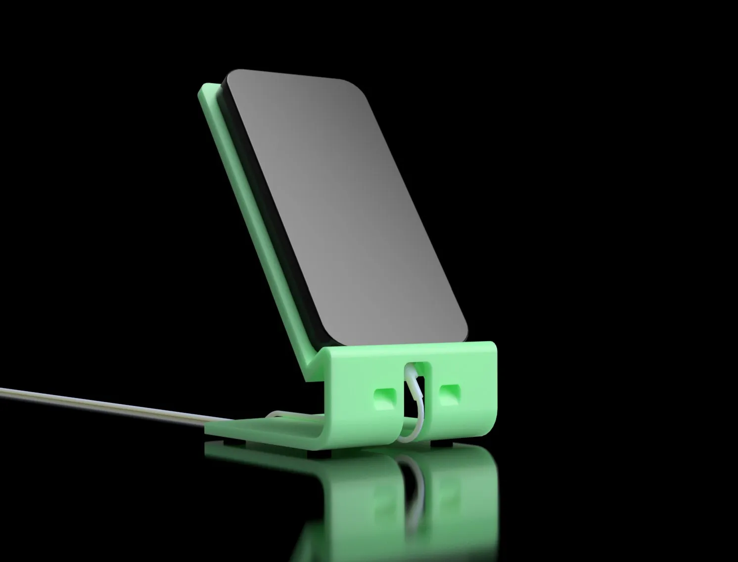 Giá đỡ iPhone để bàn tích hợp cáp sạc