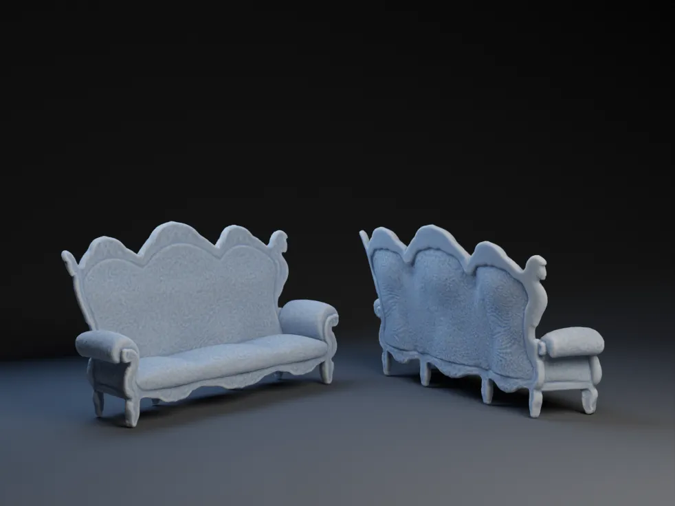 Ghế Sofa Hoàng Gia trong Nhà Búp Bê