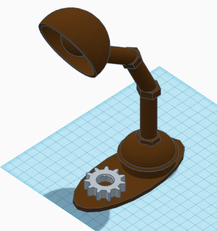 Đèn bàn phong cách steampunk cho nhà búp bê