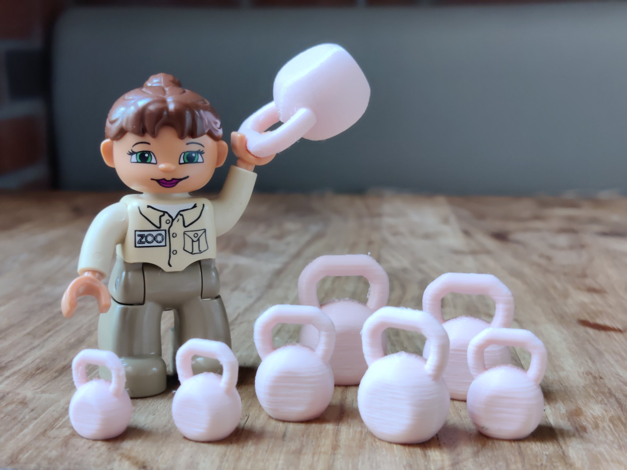 Bộ tạ kettlebell cho nhà búp bê và Barbie