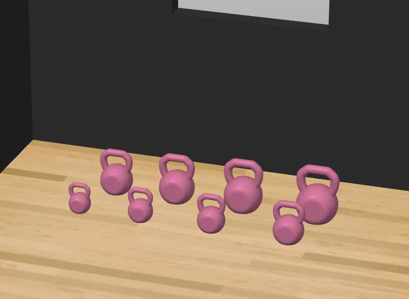 Bộ tạ kettlebell cho nhà búp bê và Barbie