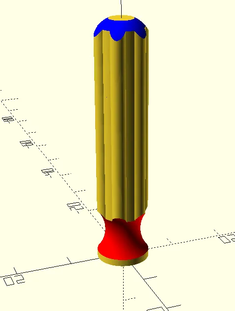 Cán tua vít kiểu cổ điển với lỗ trung tâm hình lục giác