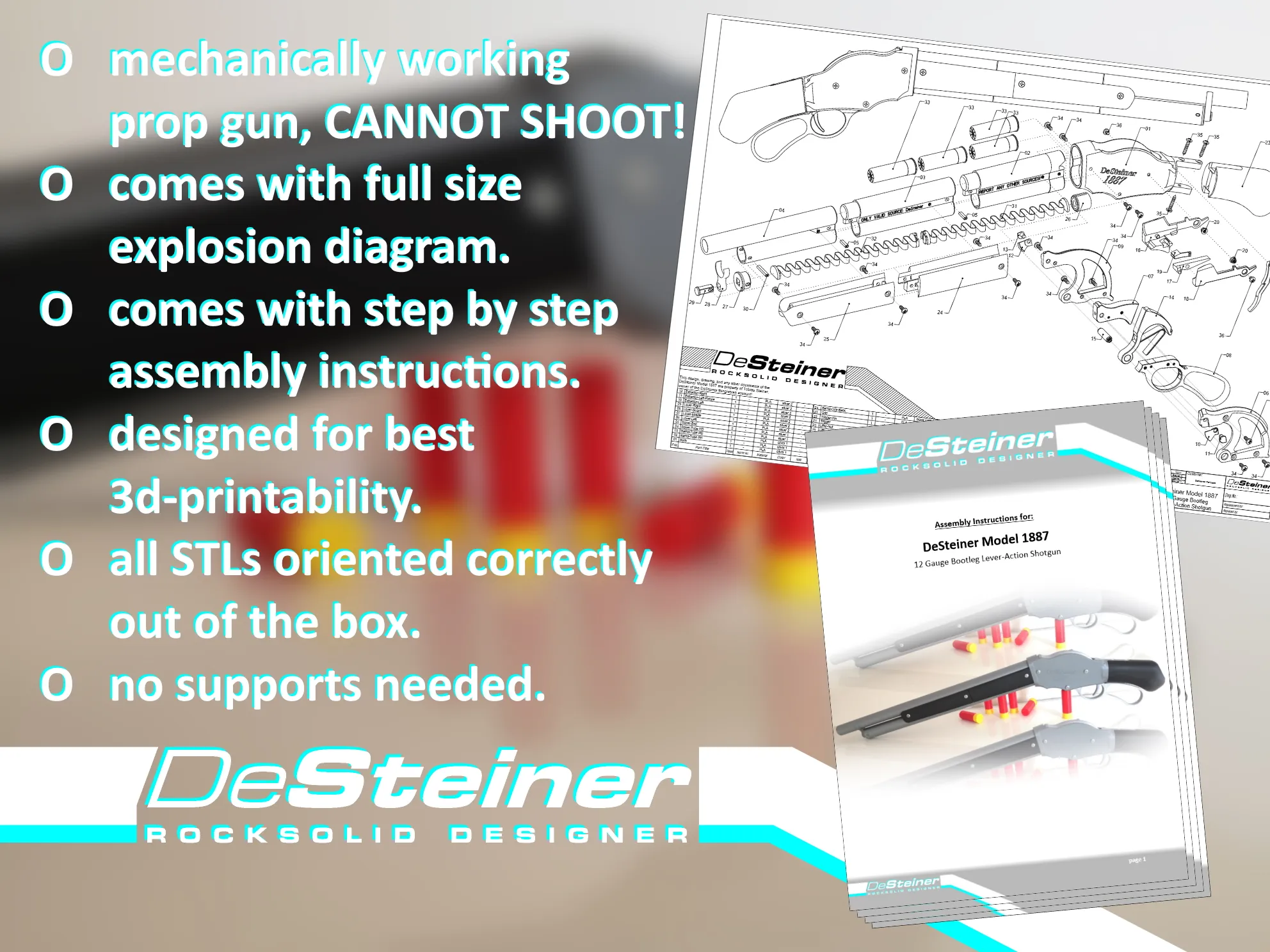 Súng giả Winchester Model 1887 hoạt động cơ học