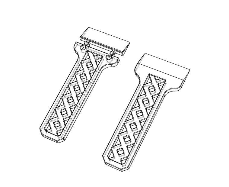 Công cụ cạo với lưỡi thay thế, thiết kế liền khối