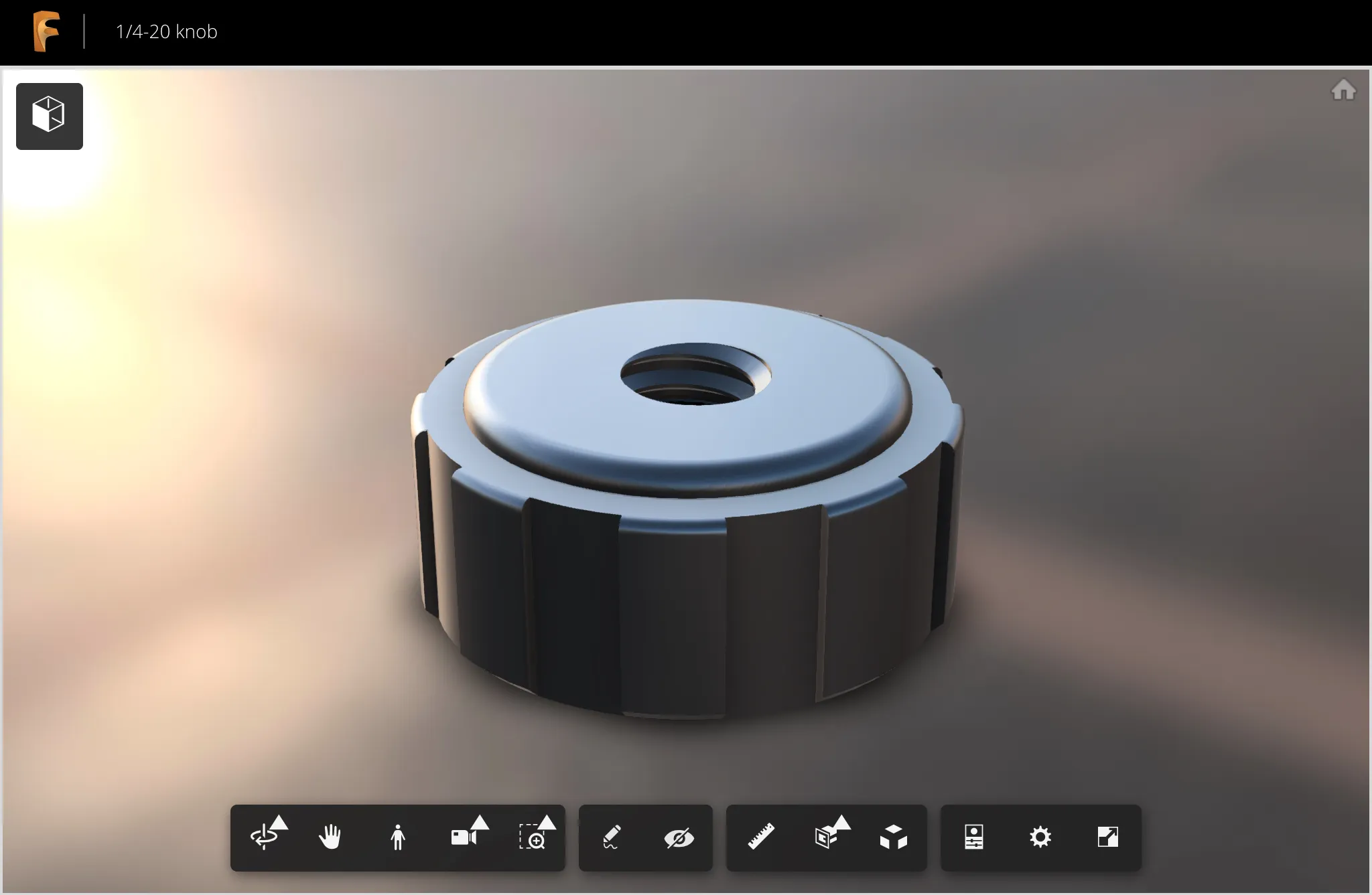 Núm vặn 1/4-20 cho đai ốc không cần dụng cụ