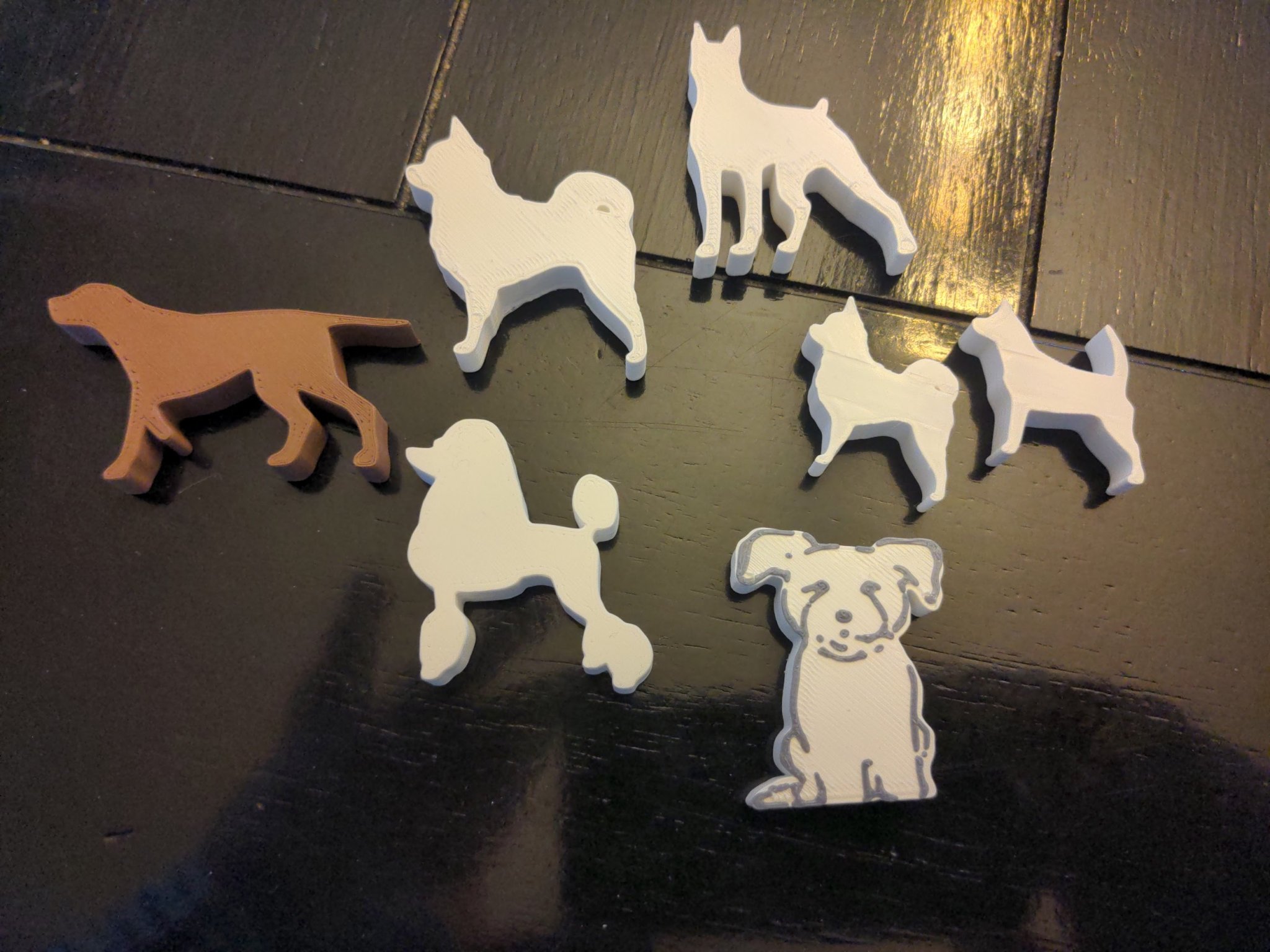 Silhouette chó cho trò chơi board game Dog Lover