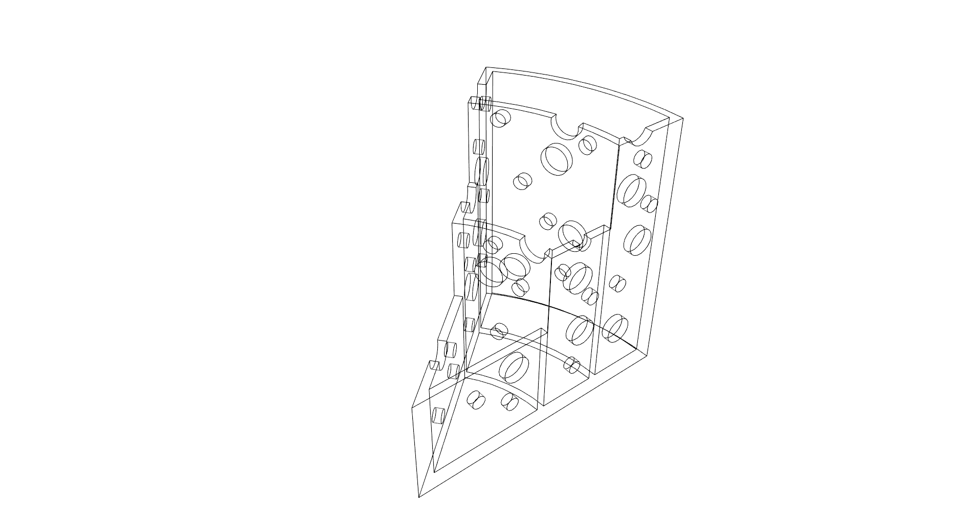 Giá đỡ bút chì hình phô mai dễ in 3D