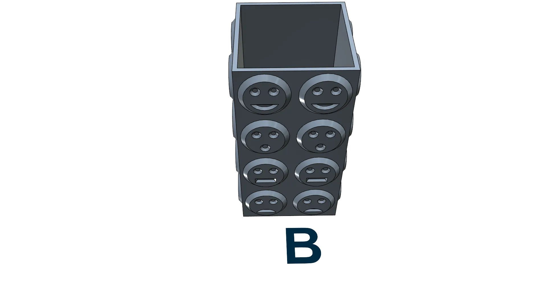 Giá đỡ bút hình mặt cười dễ in 3D