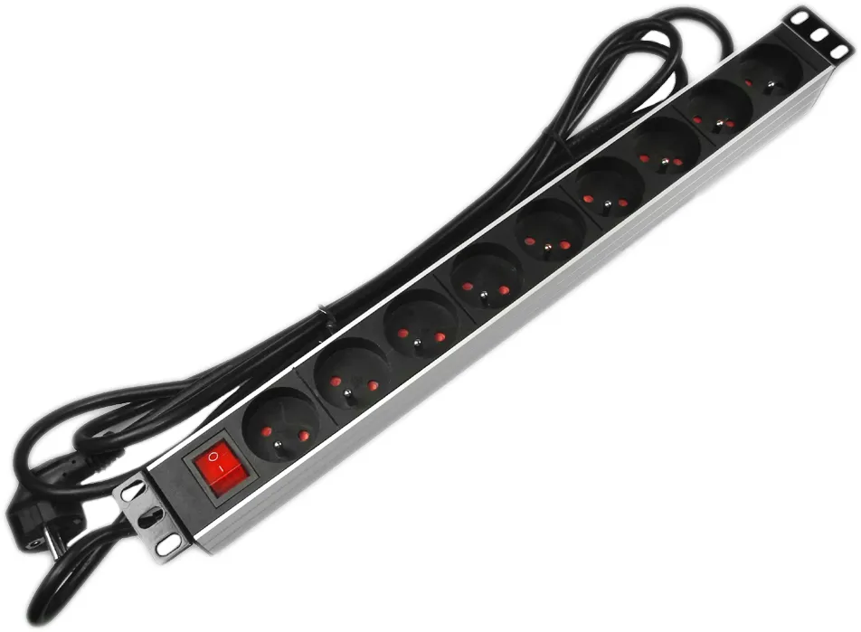 Bộ phân phối điện 19" cho rack BOWI với đồng hồ đo Keweisi