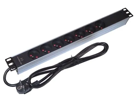 Bộ phân phối điện 19" cho rack BOWI với đồng hồ đo Keweisi