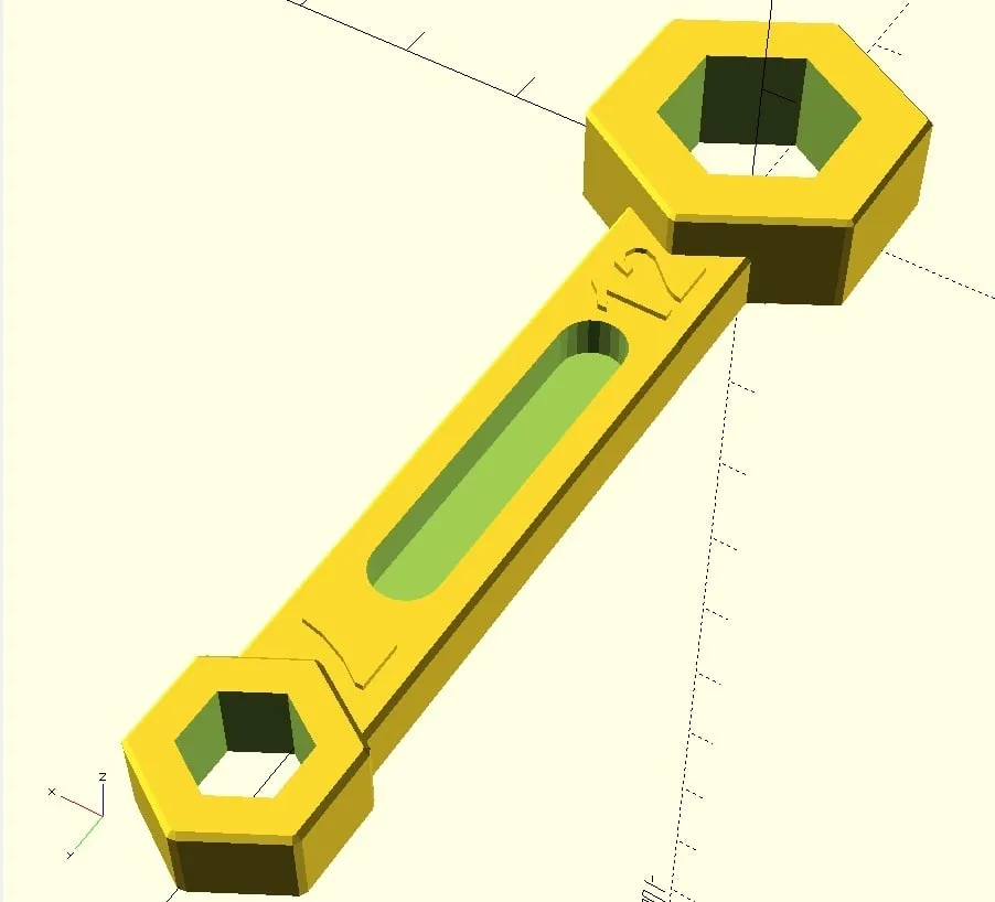 Cờ lê lục giác tùy chỉnh 2 kích thước 7mm và 12mm